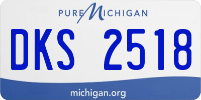MI license plate DKS2518