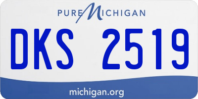 MI license plate DKS2519