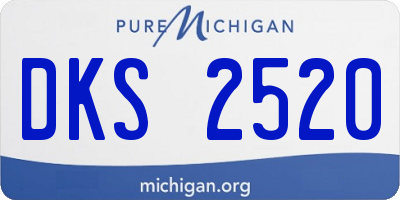 MI license plate DKS2520