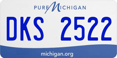 MI license plate DKS2522
