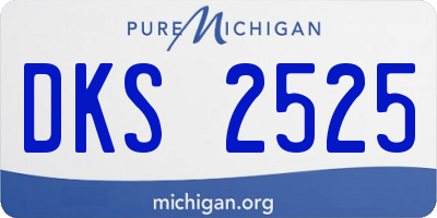 MI license plate DKS2525