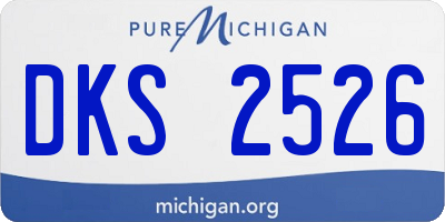 MI license plate DKS2526