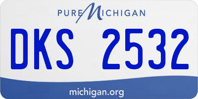 MI license plate DKS2532