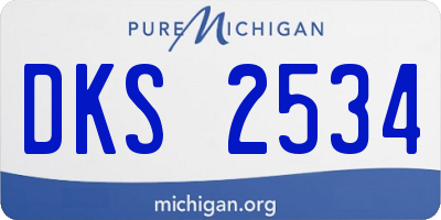MI license plate DKS2534