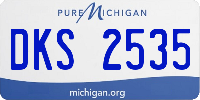 MI license plate DKS2535