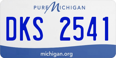 MI license plate DKS2541