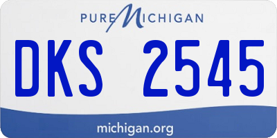 MI license plate DKS2545