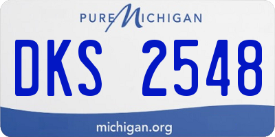 MI license plate DKS2548