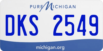 MI license plate DKS2549