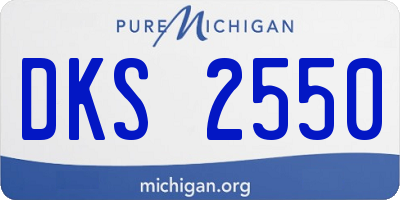 MI license plate DKS2550