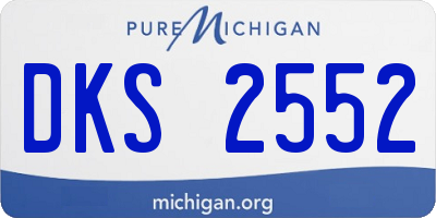 MI license plate DKS2552