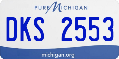 MI license plate DKS2553