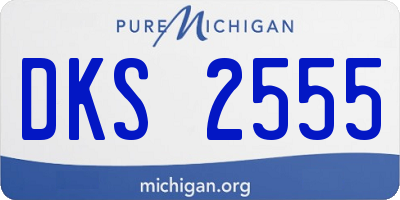 MI license plate DKS2555