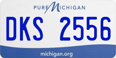 MI license plate DKS2556