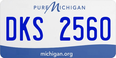MI license plate DKS2560