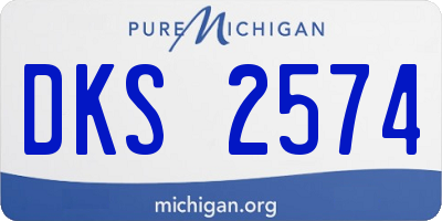 MI license plate DKS2574