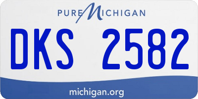 MI license plate DKS2582