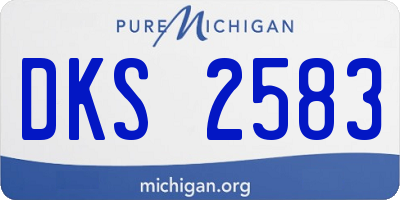 MI license plate DKS2583