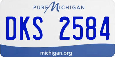 MI license plate DKS2584
