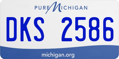 MI license plate DKS2586