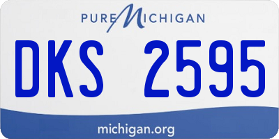 MI license plate DKS2595