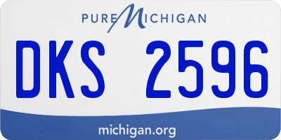 MI license plate DKS2596