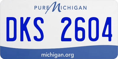 MI license plate DKS2604