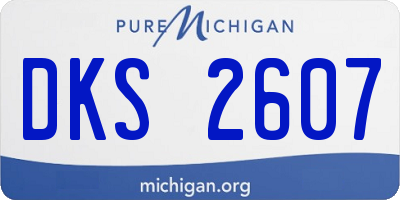 MI license plate DKS2607