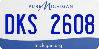 MI license plate DKS2608
