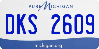 MI license plate DKS2609