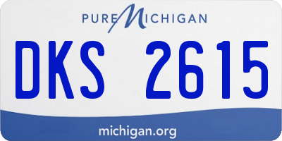MI license plate DKS2615