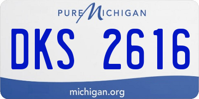 MI license plate DKS2616