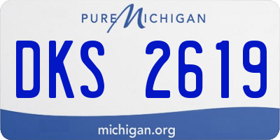 MI license plate DKS2619