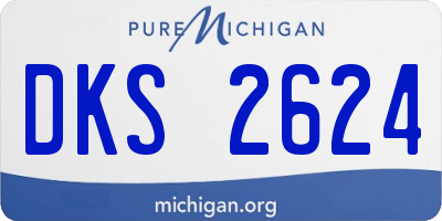 MI license plate DKS2624