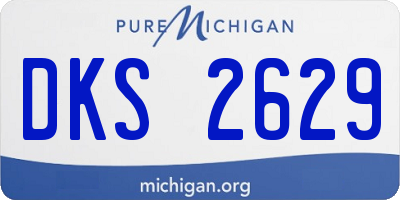 MI license plate DKS2629