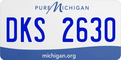 MI license plate DKS2630