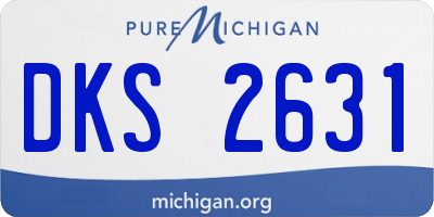 MI license plate DKS2631