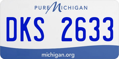 MI license plate DKS2633