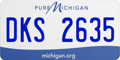 MI license plate DKS2635