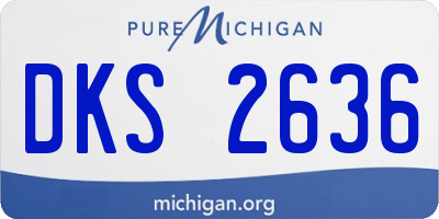 MI license plate DKS2636