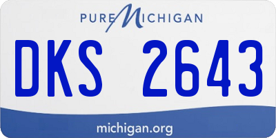 MI license plate DKS2643