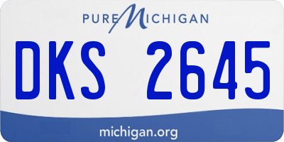 MI license plate DKS2645