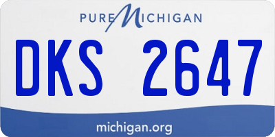 MI license plate DKS2647