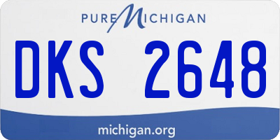 MI license plate DKS2648