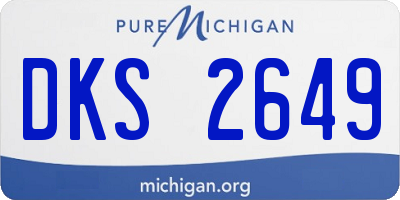 MI license plate DKS2649