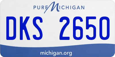 MI license plate DKS2650