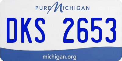MI license plate DKS2653