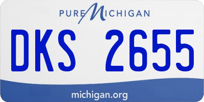 MI license plate DKS2655