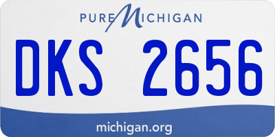 MI license plate DKS2656