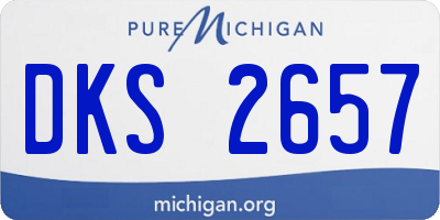 MI license plate DKS2657
